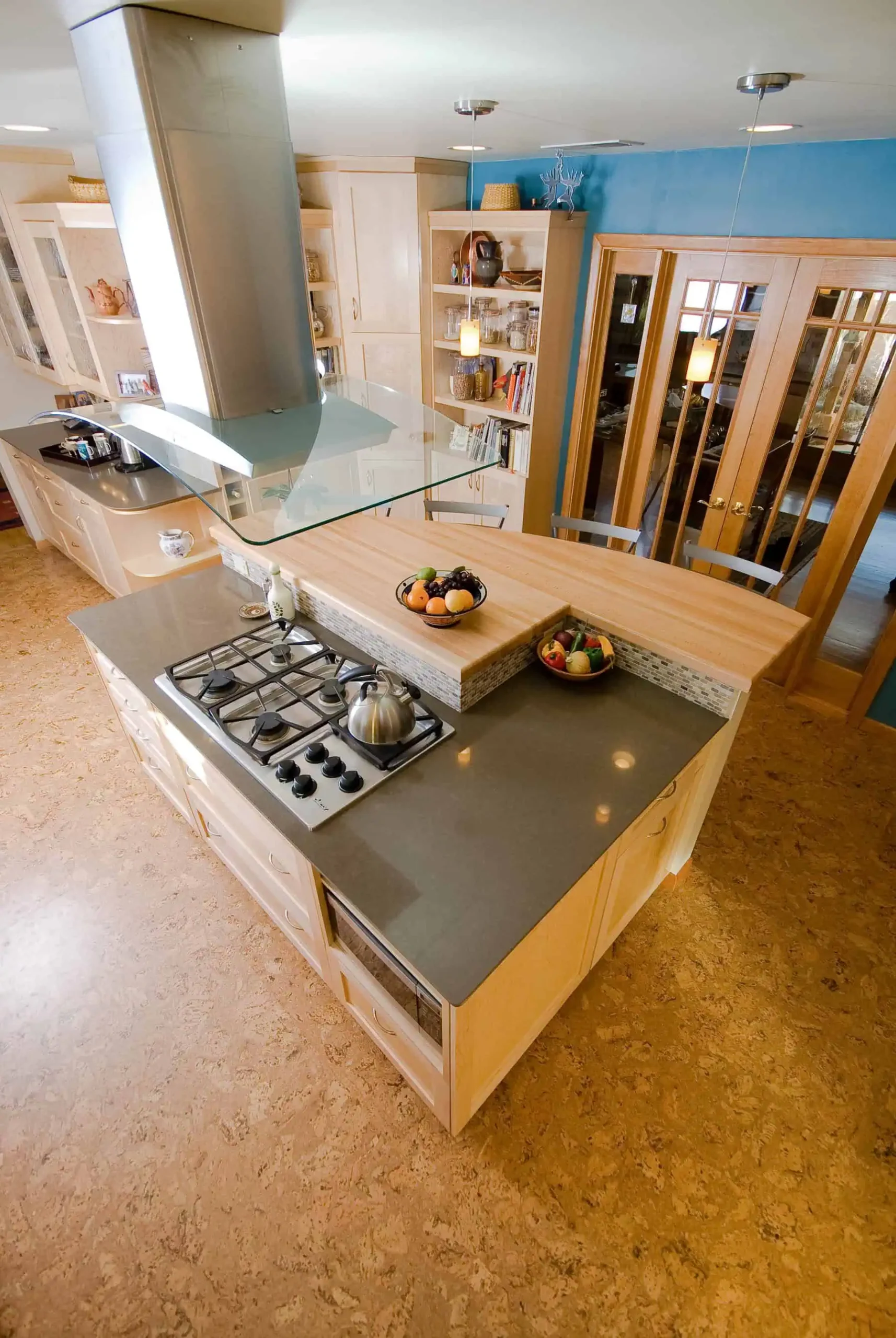 Modern kitchen with island and appliances