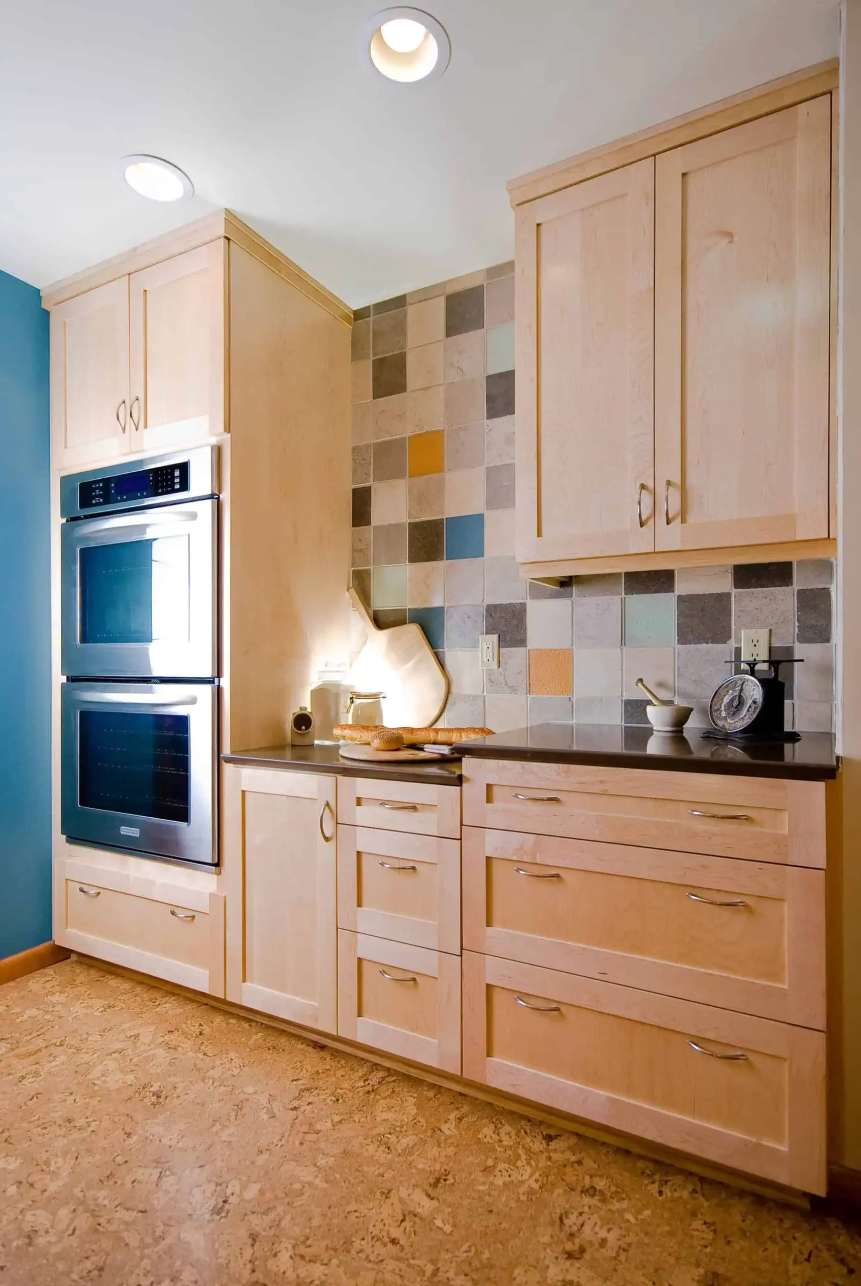 Modern kitchen with double ovens