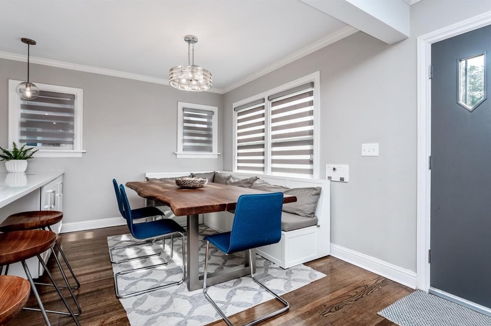 Modern dining area with stylish decor