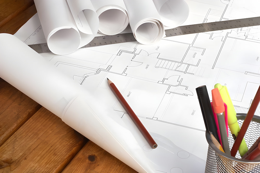 Architectural plans and drafting tools